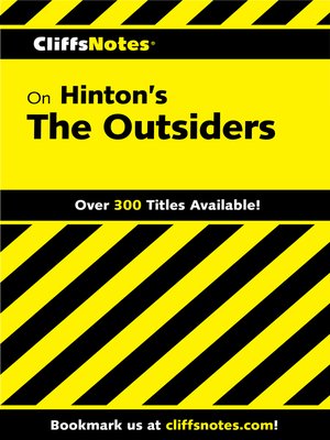 cover image of CliffsNotes on Hinton's the Outsiders